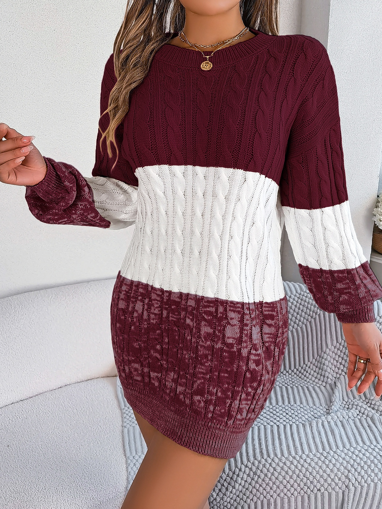 Casual Twist Woolen Skirt