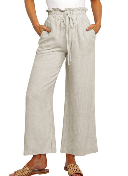 Cropped Pants Mid Waist