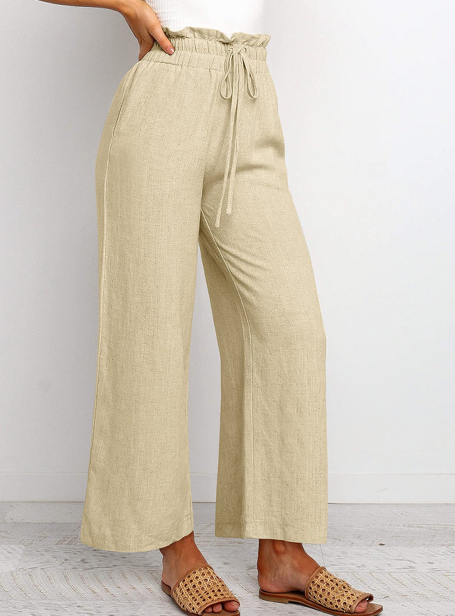 Cropped Pants Mid Waist