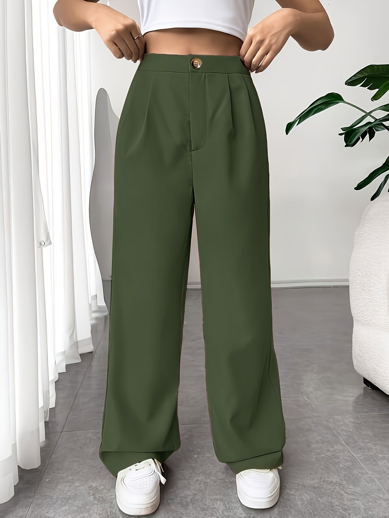 Suit Wide-leg Pants High Waist