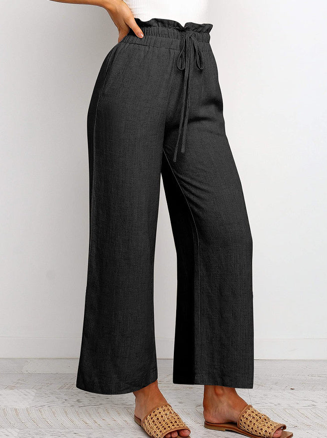 Cropped Pants Mid Waist