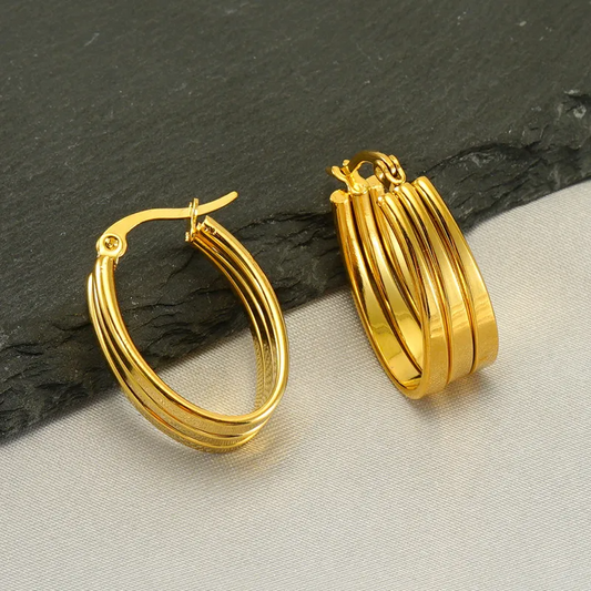 Delicate Earrings 18k Gold Pigment