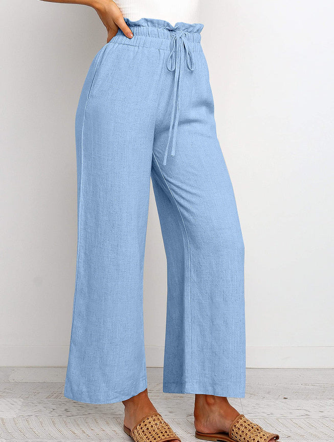 Cropped Pants Mid Waist