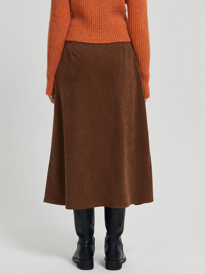 Corduroy Skirt High Waist