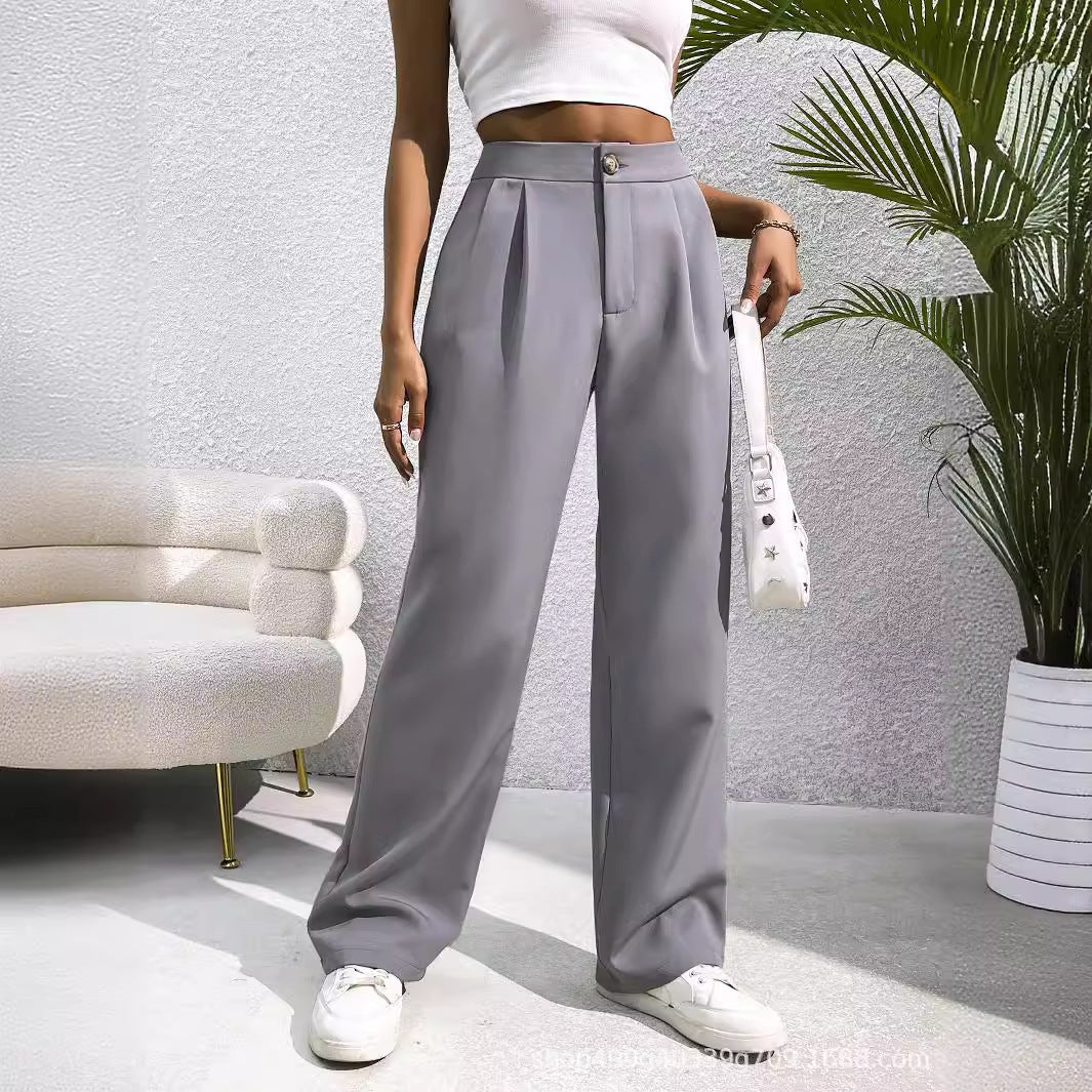 Suit Wide-leg Pants High Waist