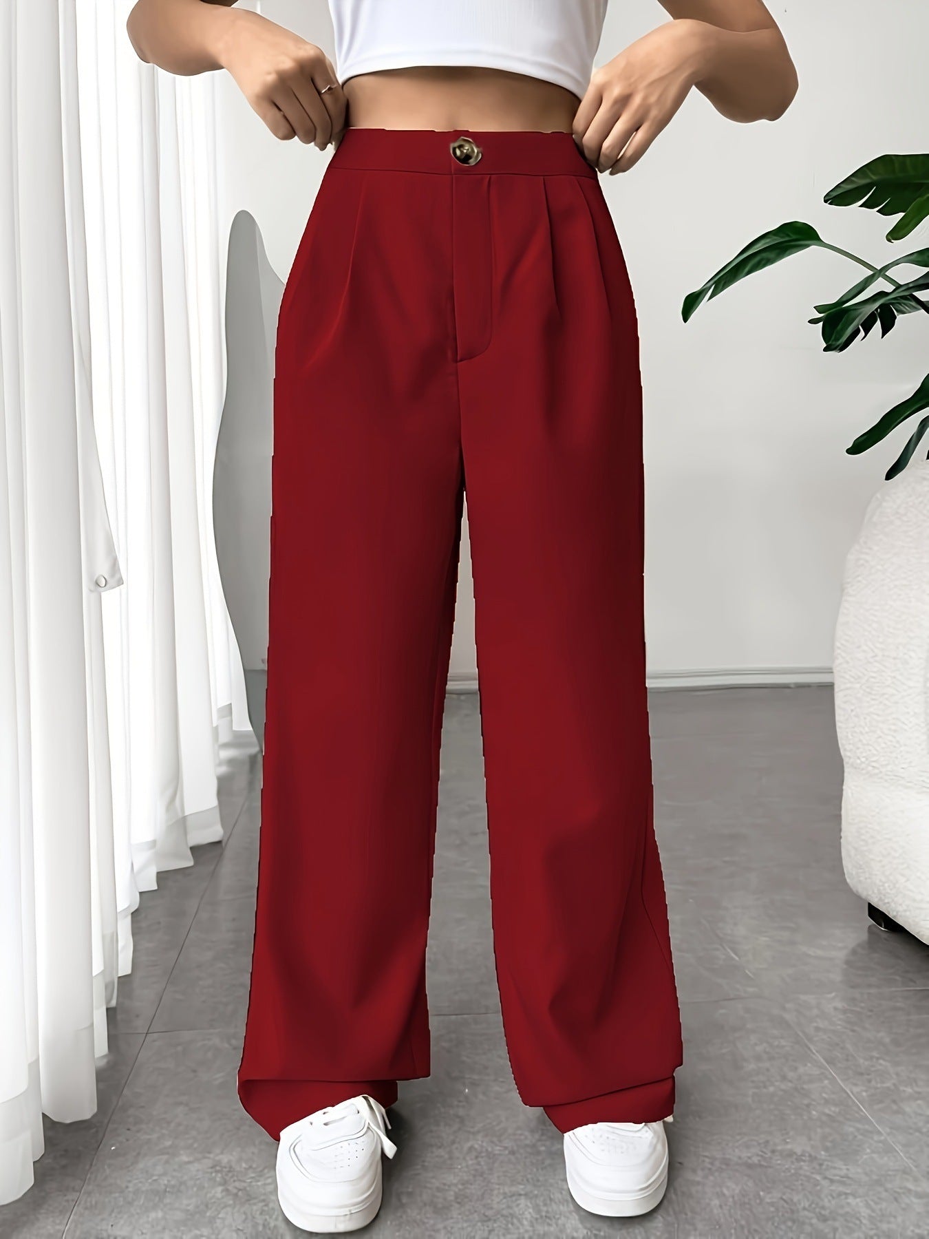 Suit Wide-leg Pants High Waist