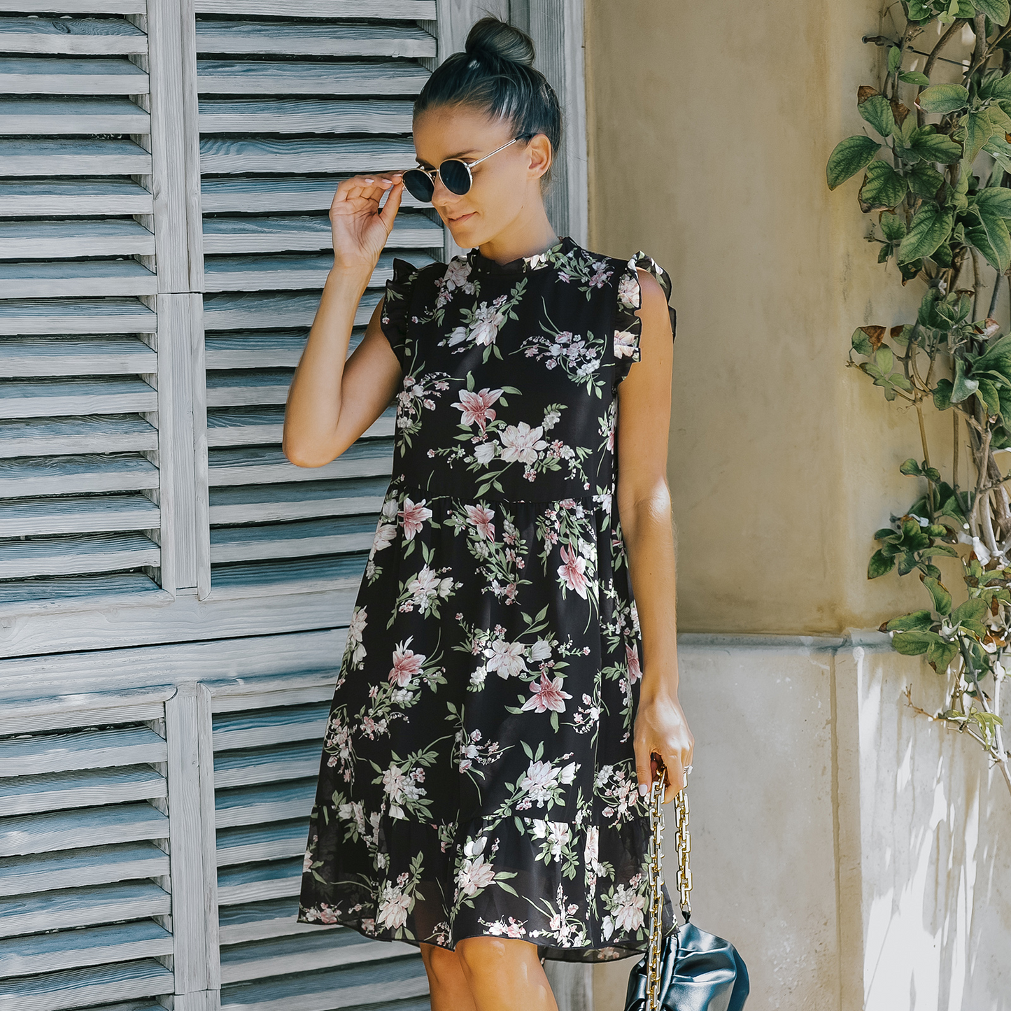 European Style Floral Skirt