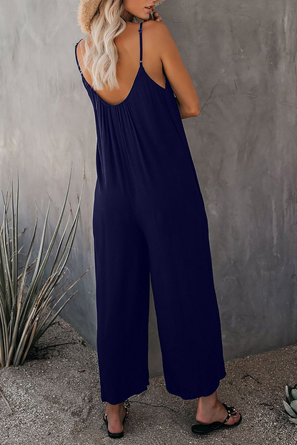 Loose Sleeveless Jumpsuits With Pockets