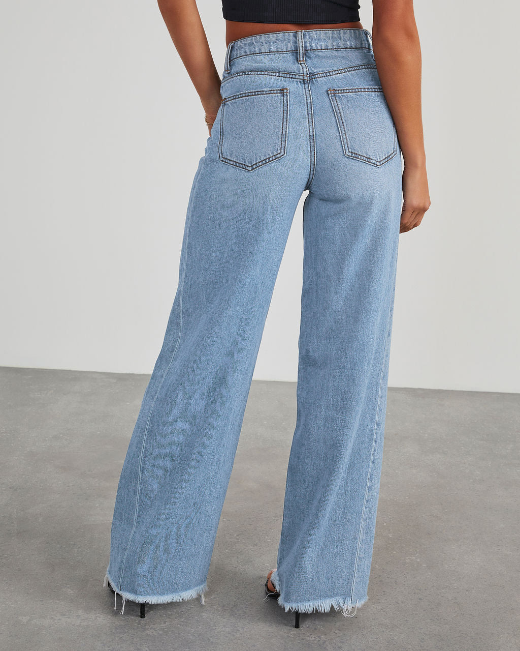 Jeans Comfortable Slim Fit Straight Wide-leg