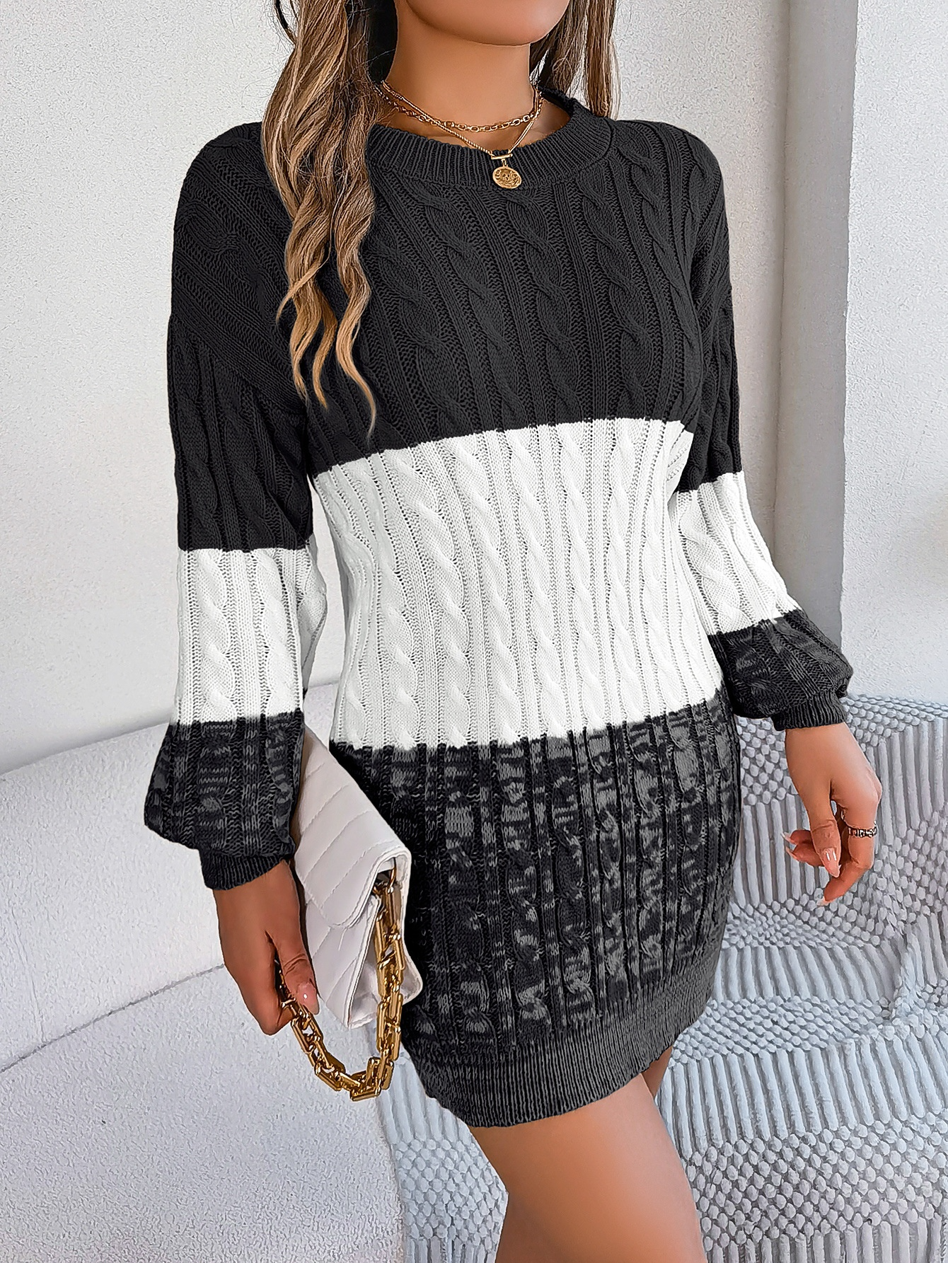 Casual Twist Woolen Skirt