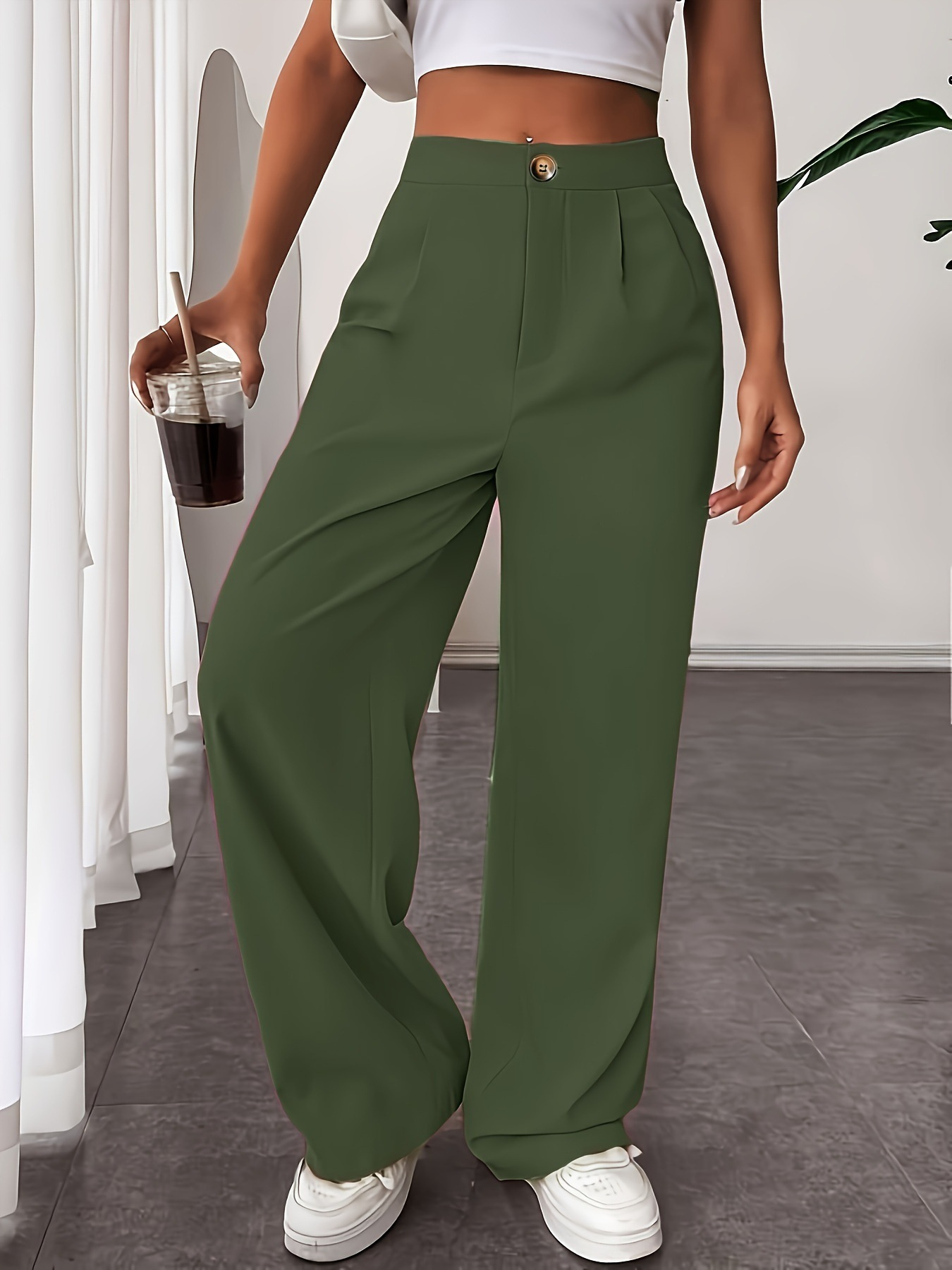 Suit Wide-leg Pants High Waist