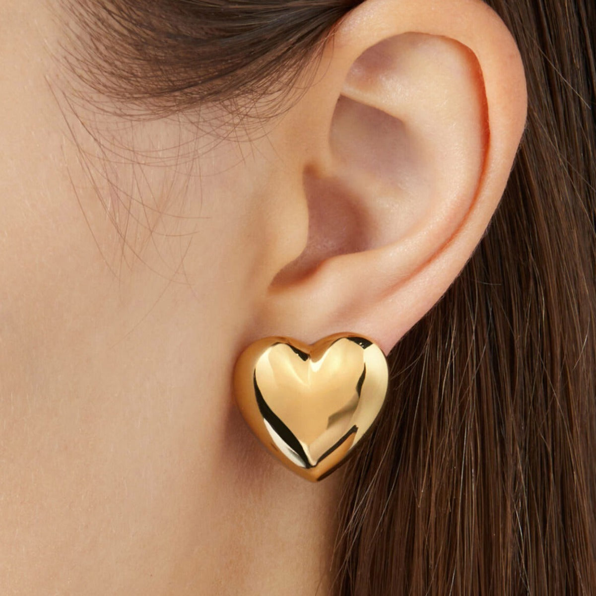 LOVE Heart Stud Earrings