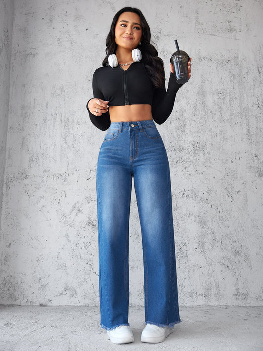 Straight Wide-leg Jeans