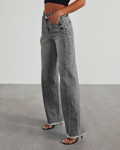 Jeans Comfortable Slim Fit Straight Wide-leg