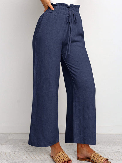 Cropped Pants Mid Waist