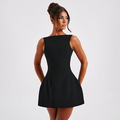 Backless Sleeveless Short Dresses