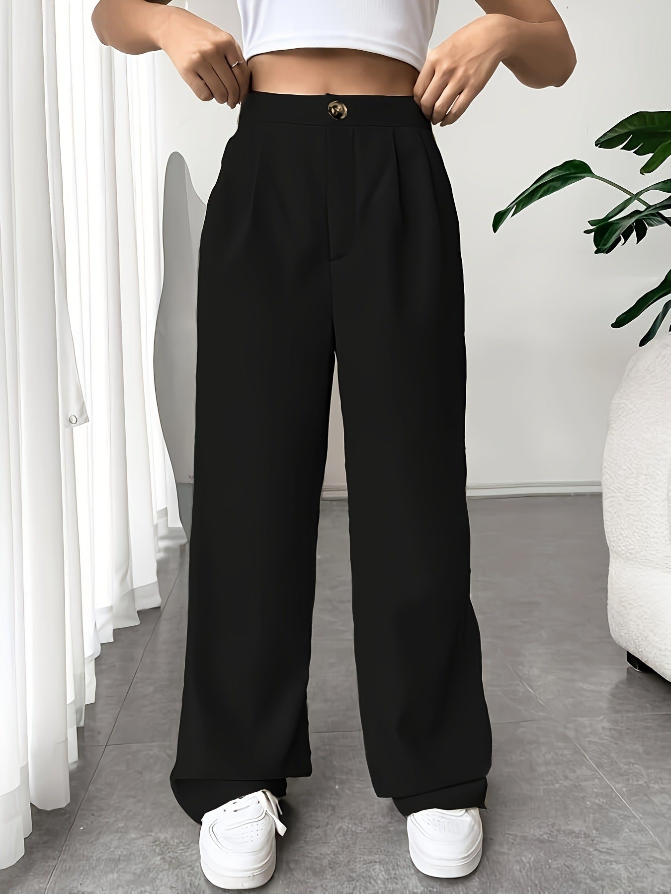 Suit Wide-leg Pants High Waist