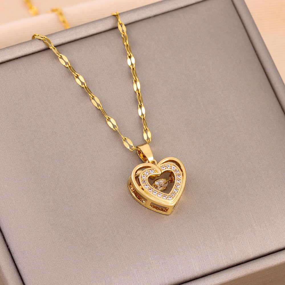 Love Pendant Titanium Steel Necklace