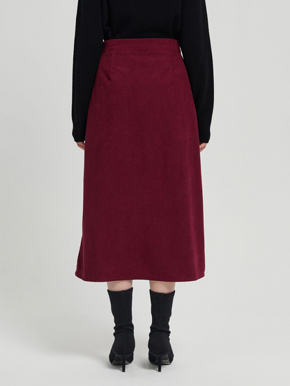 Corduroy Skirt High Waist