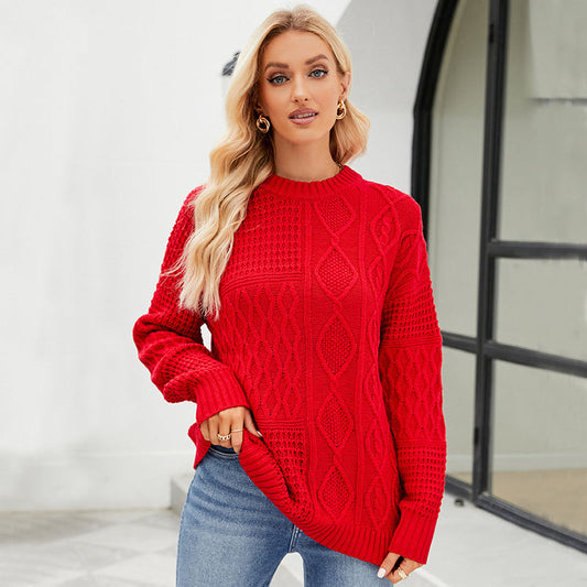 Casual Pullover Cable-knot