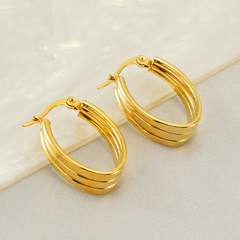 Delicate Earrings 18k Gold Pigment